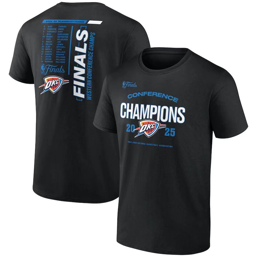 Men Oklahoma City Thunder  short T Shirt 2025 style 25